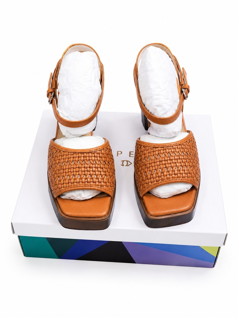 NWT Katy Perry The Steady Ankle Strap Platform Sandals Ginger Biscuit 9.5M